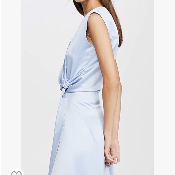 Cedric Charlier Womens Satin Wrap Dress - Picture 4 of 6